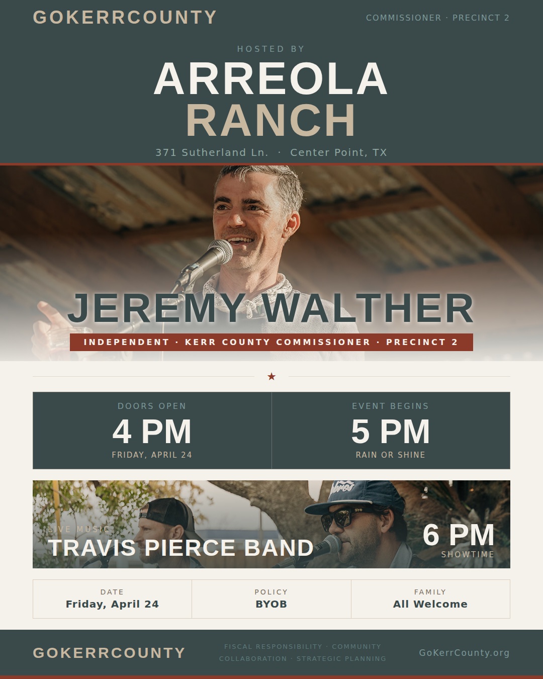 Jeremy Walther event at Arreola Ranch, April 24